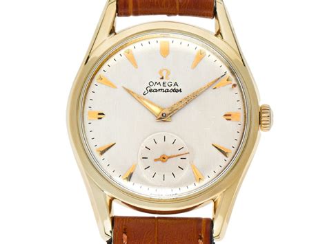 omega seamaster vintage 14k gelbgold kleine sekunde